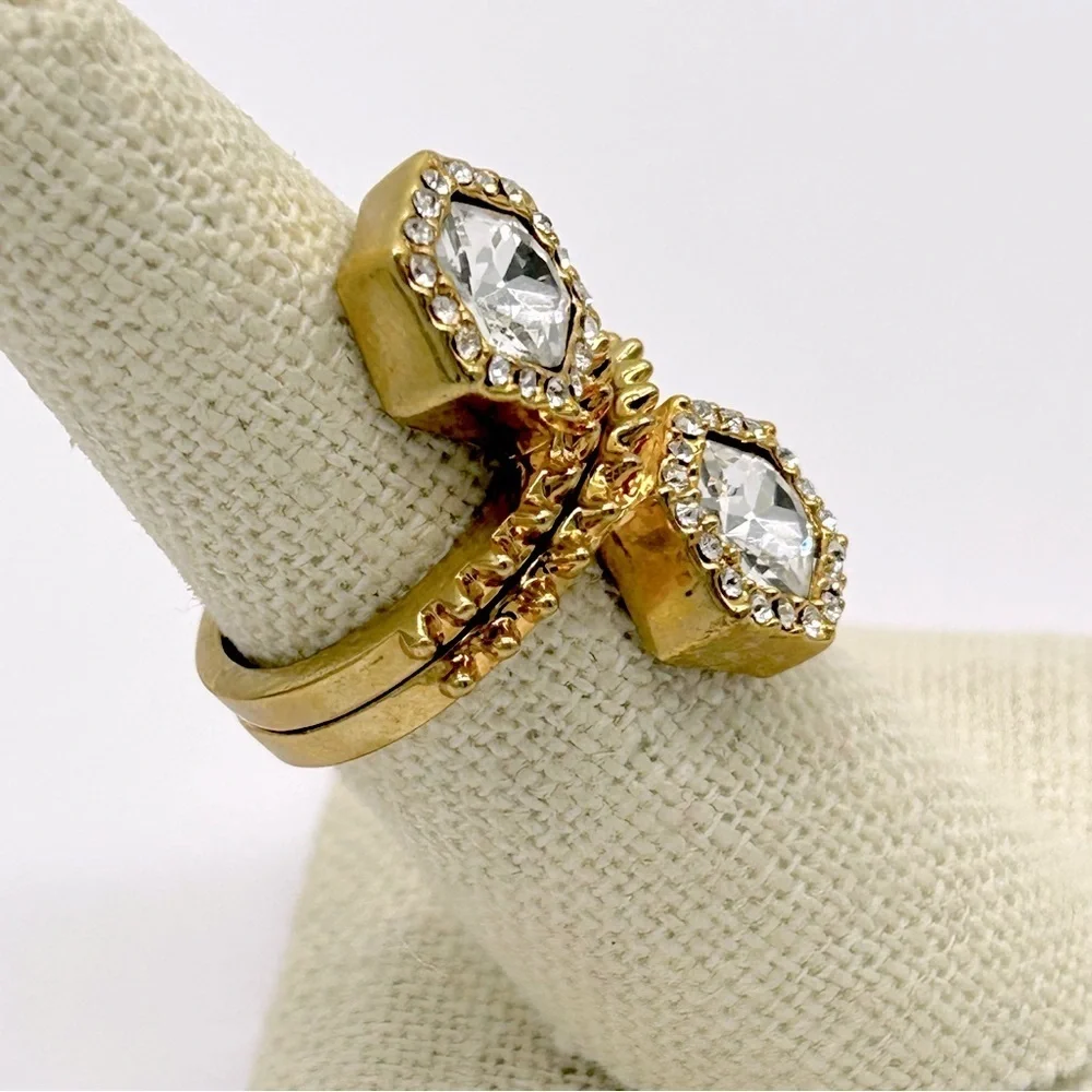 Vince Camuto Jeweled Hexagon Rings Size 6.5